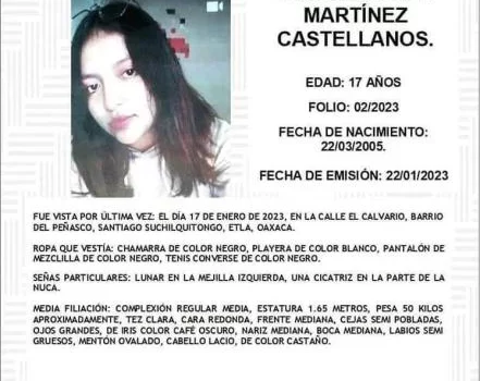 Localizan restos de mujer en área de búsqueda de Andrea, joven de 17 años desaparecida en Oaxaca