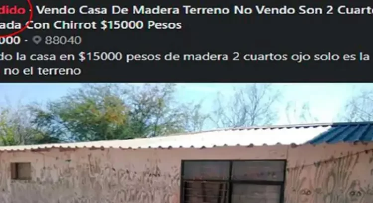 Puso a la venta su casa… pero sin el terreno