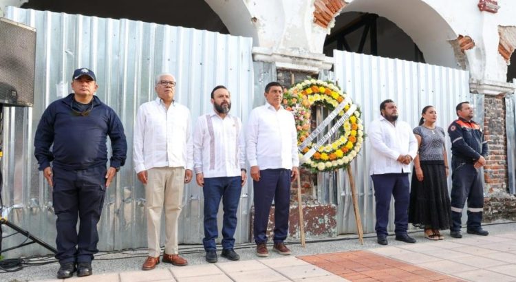 Recuerdan a víctimas y héroes a 6 años del terremoto en Oaxaca