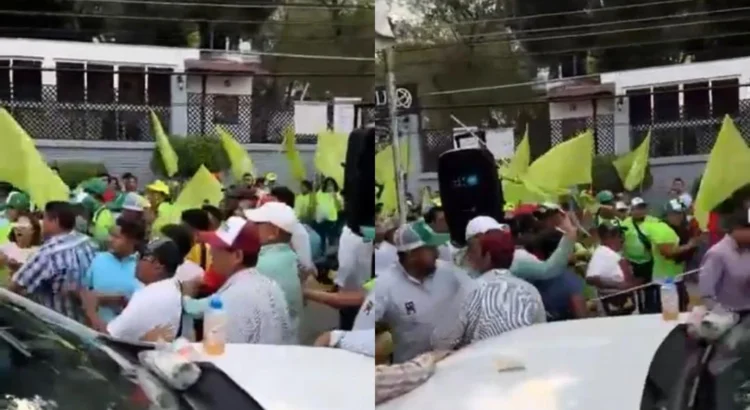 Se enfrentan simpatizantes del Verde y Morena durante debate por la presidencia municipal de Oaxaca