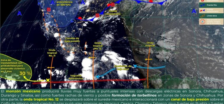 Pronostican lluvias de intensidad variable para Oaxaca, este fin de semana