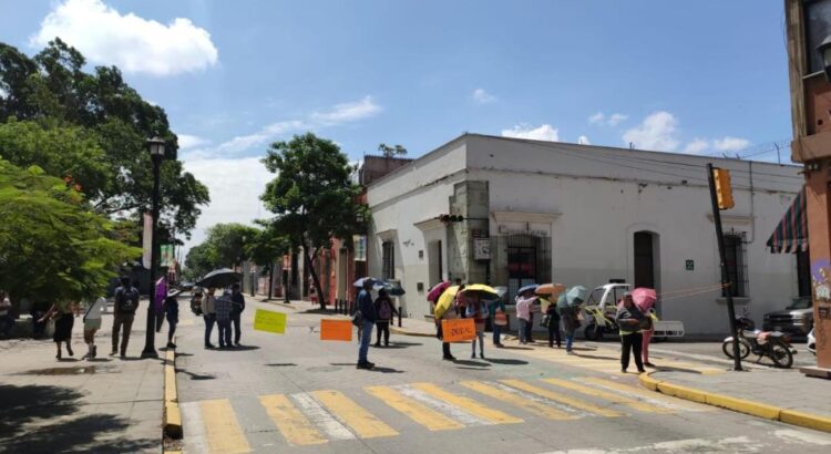 Por segundo día, Sindicato Autónomo del Ayuntamiento bloquea Centro Histórico de Oaxaca