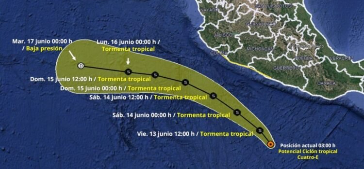 Se mantiene “alerta azul” en Oaxaca por potencial de ciclón tropical Cuatro-E; pero advierten que aumenta su velocidad de desplazamiento Se mantiene “alerta azul” en Oaxaca por potencial de ciclón tropical Cuatro-E; pero advierten que aumenta su velocidad de desplazamiento