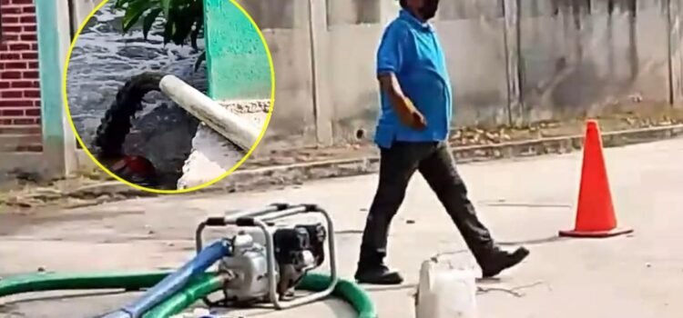 Funcionarios municipales arrojan aguas negras a río en comunidad del Istmo de Oaxaca