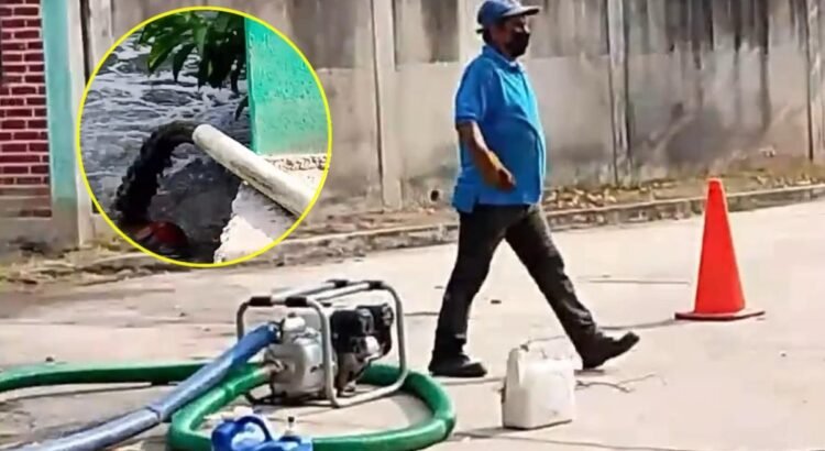 Funcionarios municipales arrojan aguas negras a río en comunidad del Istmo de Oaxaca