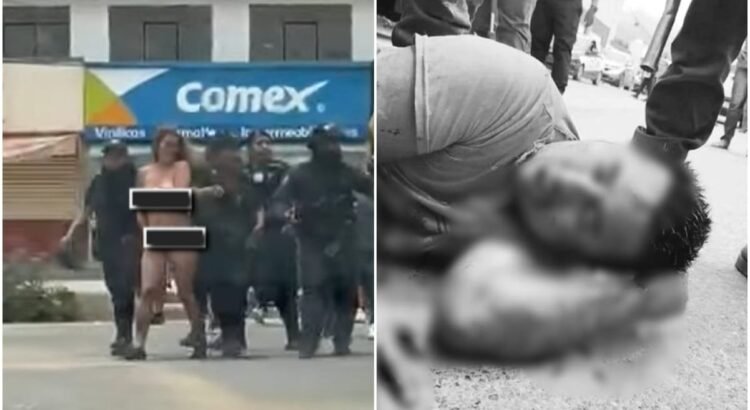 Detienen a hombre y mujer en San Pablo Etla, Oaxaca, por presunto robo; a él lo golpean y a ella la desnudan