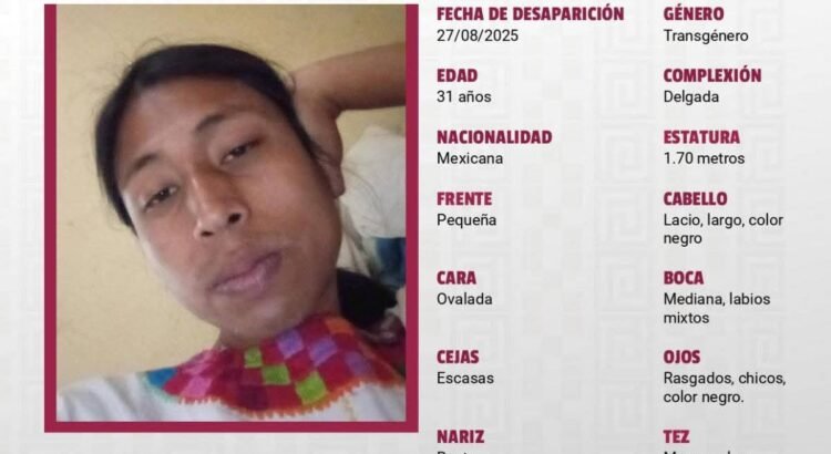 Desaparece en Puebla, activista trans defensora del territorio; colectivos urgen su búsqueda Desaparece en Puebla, activista trans defensora del territorio; colectivos urgen su búsqueda