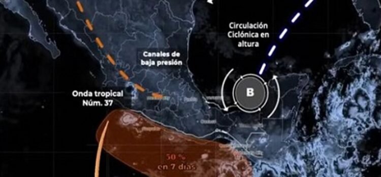 Autoridades de Oaxaca alertan de posible desarrollo ciclónico en el golfo de Tehuantepec